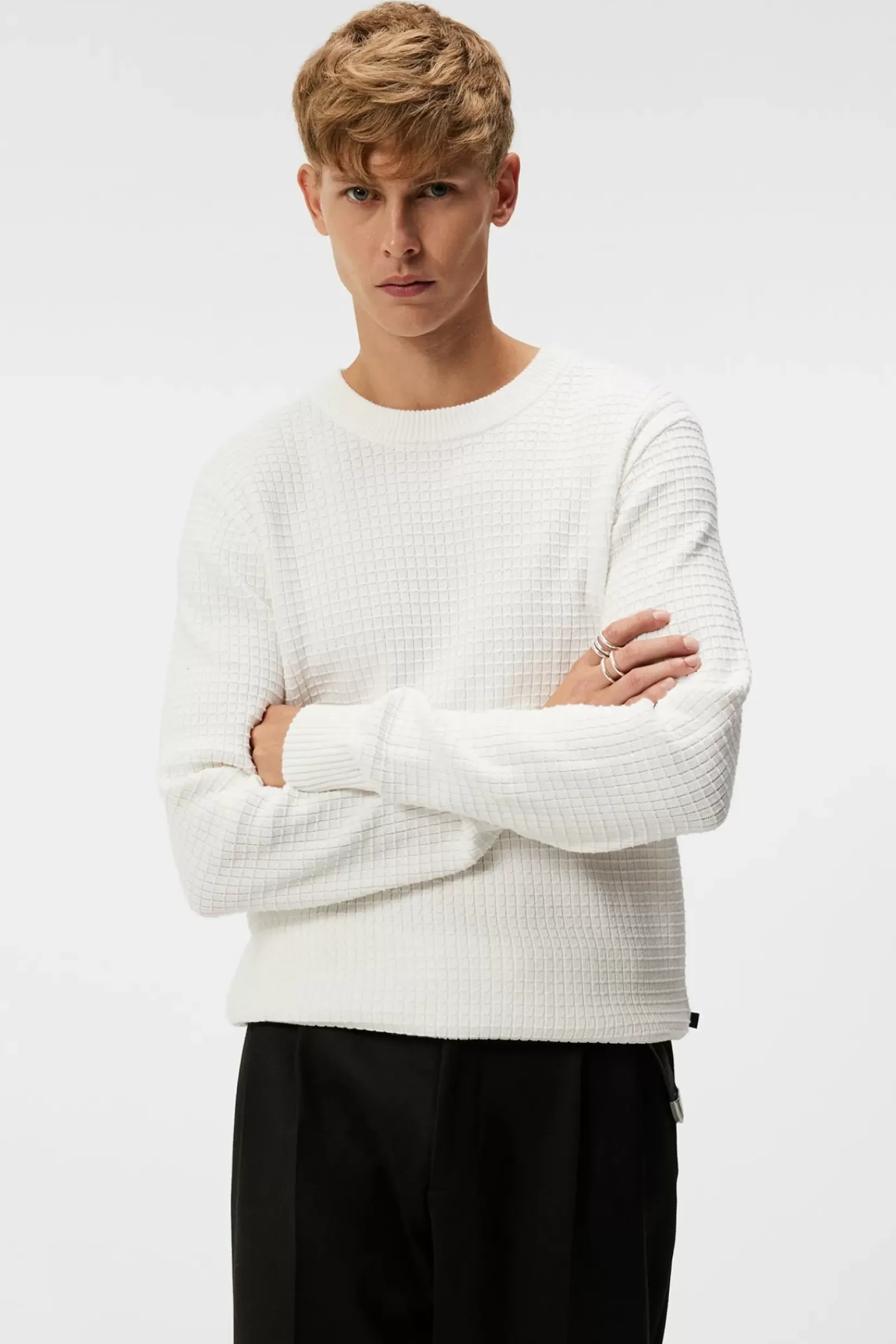 Strikkevarer|J.Lindeberg Strikkevarer Archer Structure Sweater
