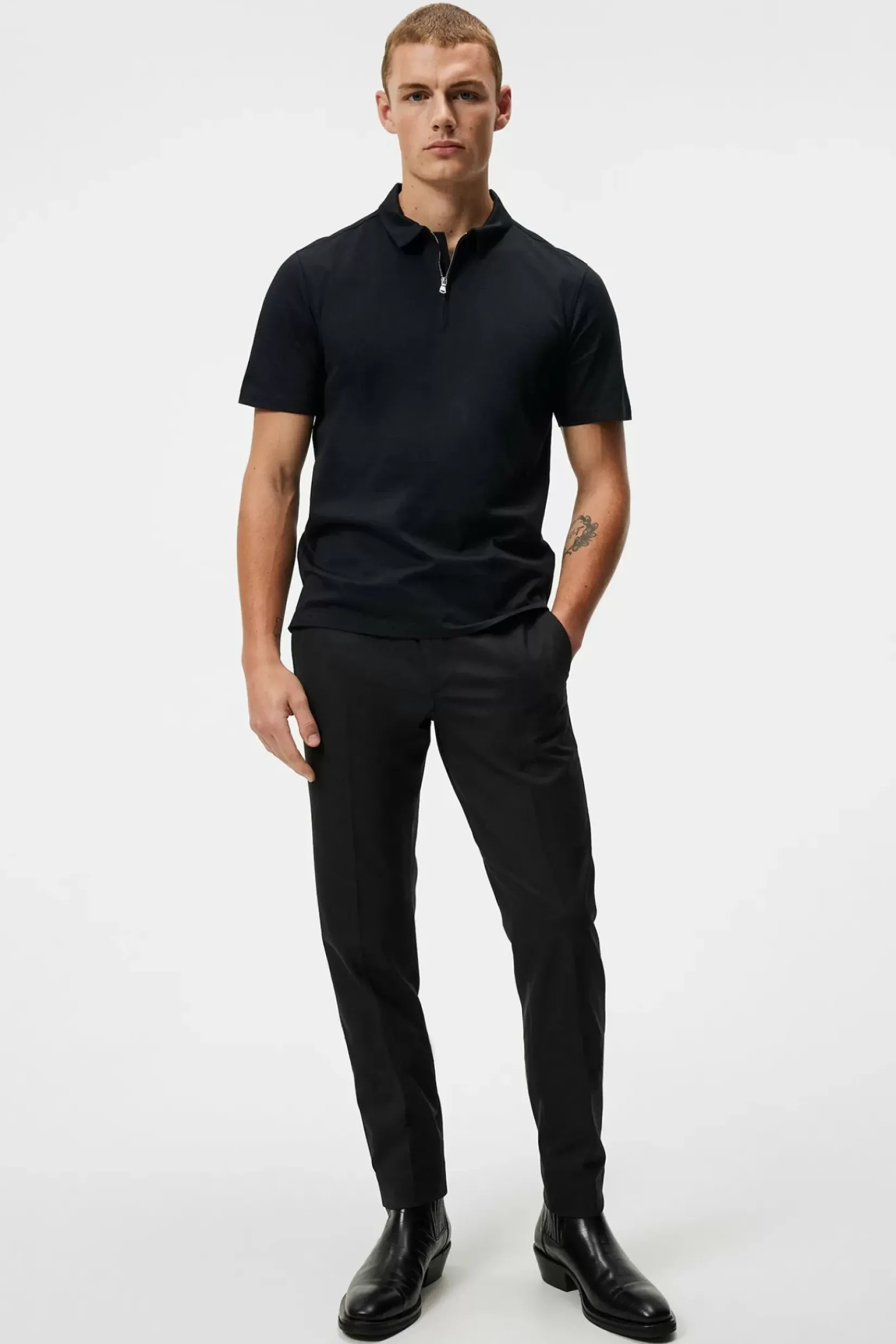 Poloskjorter|J.Lindeberg Poloskjorter Asher Zip Ss Polo Shirt