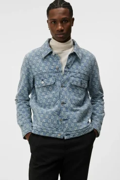 Jakker|J.Lindeberg Jakker Cam Jacquard Denim Jacket