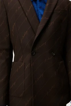 Blazere|J.Lindeberg Blazere Dries S Brown Stripe Blazer