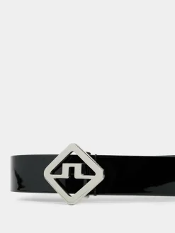 Belter|J.Lindeberg Belter Gary High Shine Leather Belt