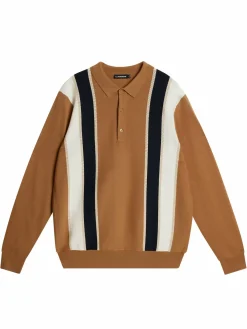 Strikkevarer|J.Lindeberg Strikkevarer Heden Striped Knitted Polo