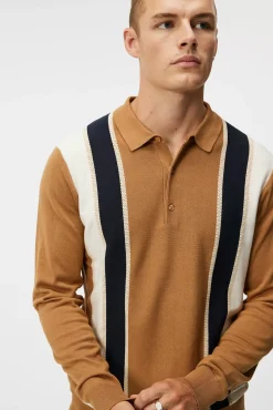 Strikkevarer|J.Lindeberg Strikkevarer Heden Striped Knitted Polo
