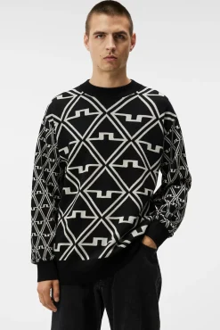 Strikkevarer|J.Lindeberg Strikkevarer Isaac Jacquard Knitted Sweater