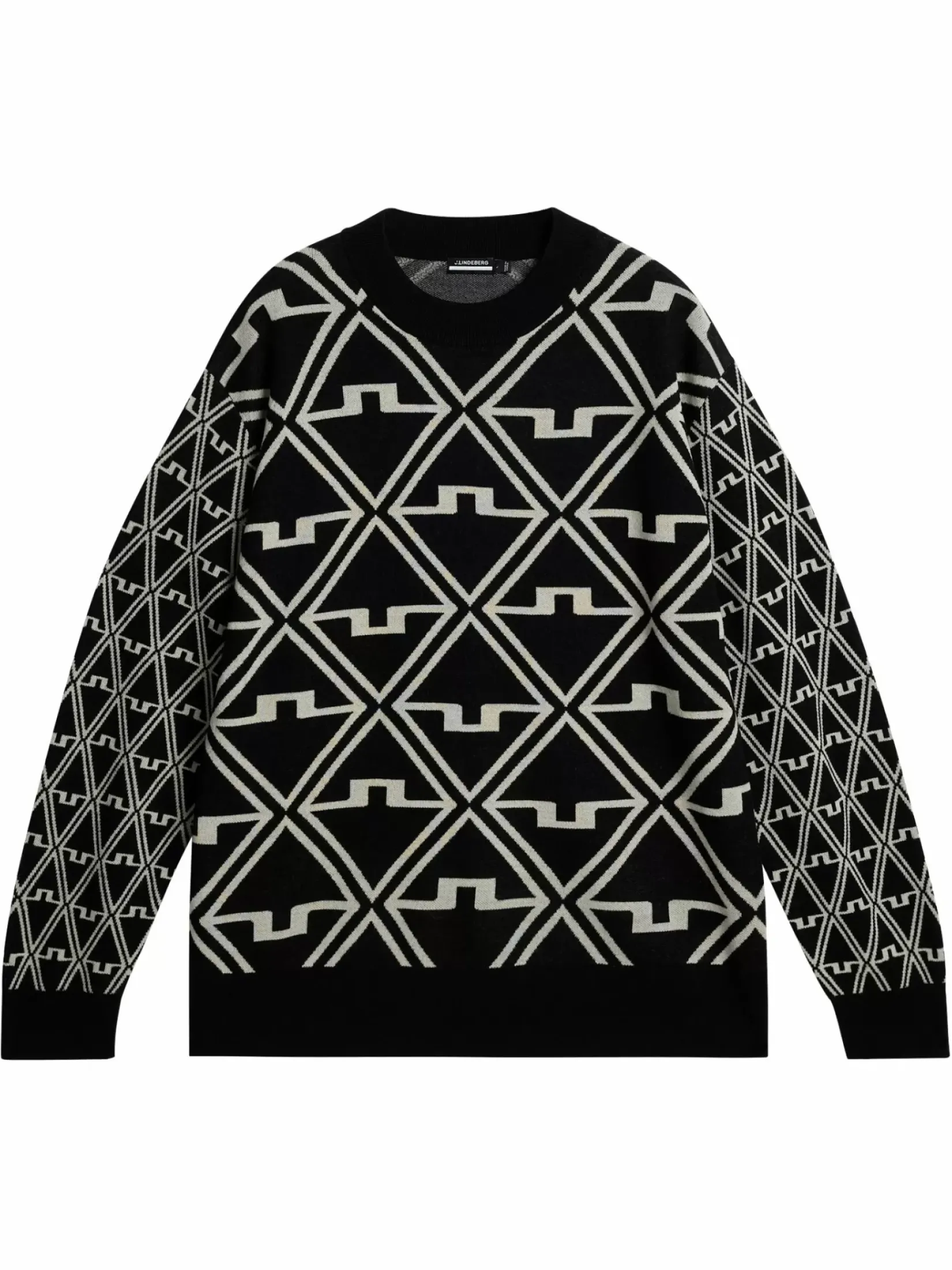 Strikkevarer|J.Lindeberg Strikkevarer Isaac Jacquard Knitted Sweater