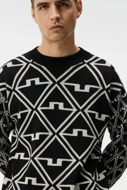 Strikkevarer|J.Lindeberg Strikkevarer Isaac Jacquard Knitted Sweater