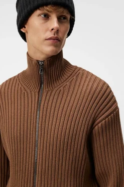 Strikkevarer|J.Lindeberg Strikkevarer Kellan Cotton Full Zip Knit