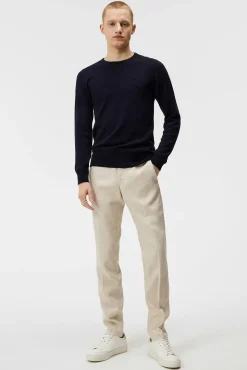 Strikkevarer|J.Lindeberg Strikkevarer Lyle Merino Crew Neck Sweater