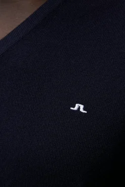 Strikkevarer|J.Lindeberg Strikkevarer Lymann Merino V-Neck Sweater