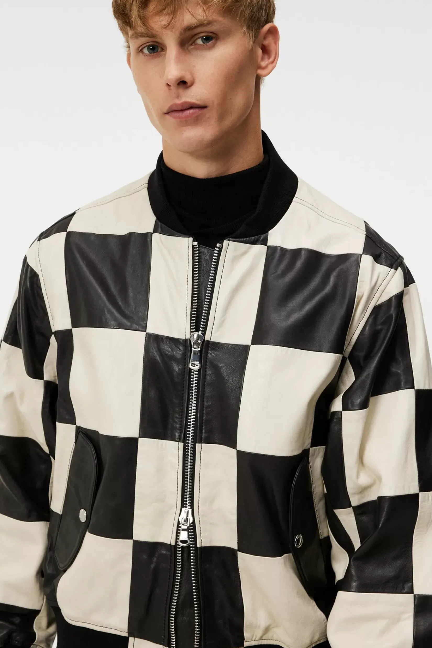 Jakker|J.Lindeberg Jakker Milan Patchwork Leather Jacket