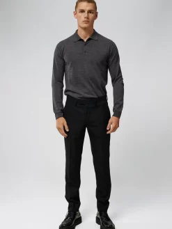 Strikkevarer|J.Lindeberg Strikkevarer Noel Light Merino Polo Shirt