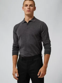 Strikkevarer|J.Lindeberg Strikkevarer Noel Light Merino Polo Shirt