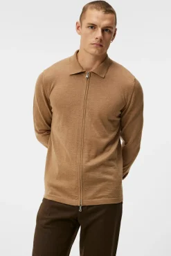 Strikkevarer|J.Lindeberg Strikkevarer Nyle Merino Zip Cardigann