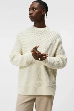 Strikkevarer|J.Lindeberg Strikkevarer Savio Cable Knit Mock Neck
