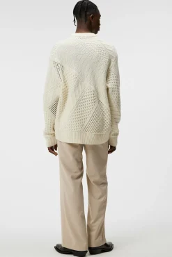 Strikkevarer|J.Lindeberg Strikkevarer Savio Cable Knit Mock Neck