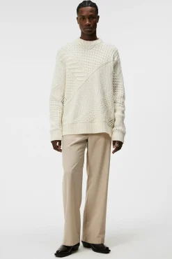 Strikkevarer|J.Lindeberg Strikkevarer Savio Cable Knit Mock Neck