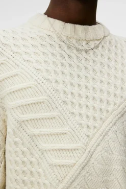 Strikkevarer|J.Lindeberg Strikkevarer Savio Cable Knit Mock Neck