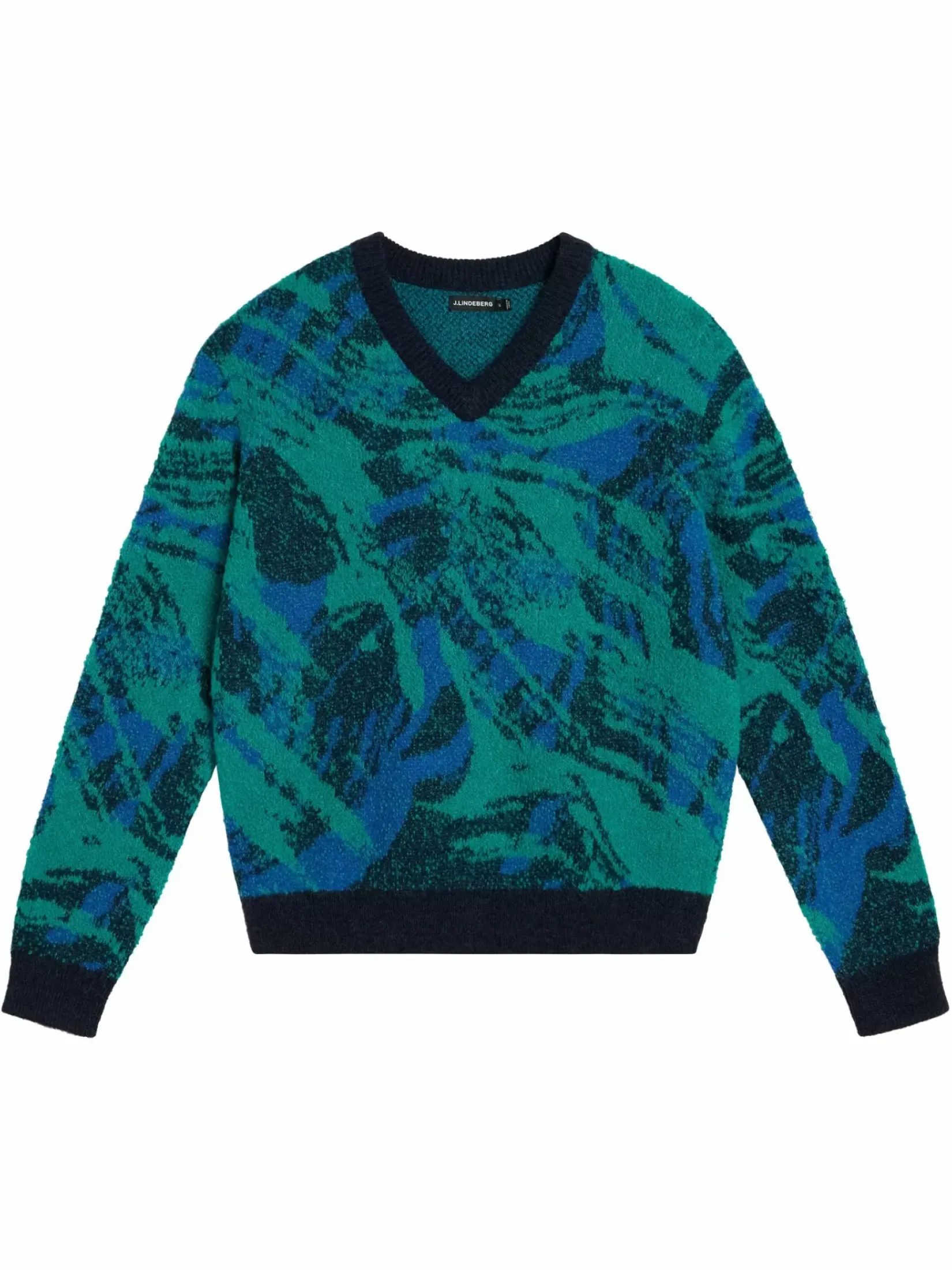 Strikkevarer|J.Lindeberg Strikkevarer Trestle Jacquard V-Neck