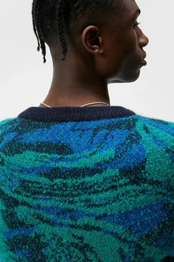 Strikkevarer|J.Lindeberg Strikkevarer Trestle Jacquard V-Neck